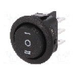Intrerupator ON-OFF-ON, 3 pozitii, DP3T, CANAL ELECTRONIC, MR3-230-R6-BBNWC, T234512 Intrerupator ON-OFF-ON, 3 pozitii, DP3T, CANAL ELECTRONIC, MR3-230-R6-BBNWC, T234512