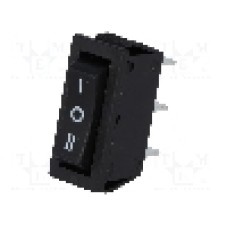 Intrerupator ON-OFF-ON, 3 pozitii, SP3T, {{Producator}} - RS1033C6BK Intrerupator ON-OFF-ON, 3 pozitii, SP3T, {{Producator}} - RS1033C6BK