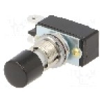 Intrerupator acţionat prin apasare, 2 pozitii, mod comutare OFF-(ON), SPST, NKK SWITCHES - SB221NO Intrerupator acţionat prin apasare, 2 pozitii, mod comutare OFF-(ON), SPST, NKK SWITCHES - SB221NO