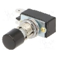Intrerupator acţionat prin apasare, 2 pozitii, mod comutare OFF-(ON), SPST, NKK SWITCHES - SB221NO Intrerupator acţionat prin apasare, 2 pozitii, mod comutare OFF-(ON), SPST, NKK SWITCHES - SB221NO