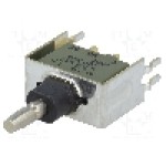 Intrerupator acţionat prin apasare, 2 pozitii, mod comutare ON-(ON), SPDT, NKK SWITCHES - M2B15BA5G13 Intrerupator acţionat prin apasare, 2 pozitii, mod comutare ON-(ON), SPDT, NKK SWITCHES - M2B15BA5G13