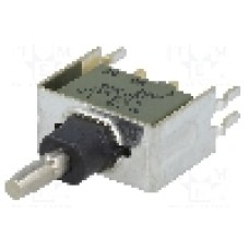 Intrerupator acţionat prin apasare, 2 pozitii, mod comutare ON-(ON), SPDT, NKK SWITCHES - M2B15BA5G13