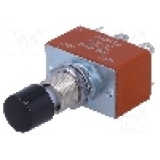 Intrerupator acţionat prin apasare, 2 pozitii, mod comutare ON-(ON), SPST, NKK SWITCHES - SB61B