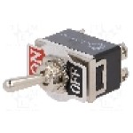 Intrerupator basculant, 2 pozitii, mod comutare OFF-ON, DPST, {{Producator}} - KN3(C)201AA1 Intrerupator basculant, 2 pozitii, mod comutare OFF-ON, DPST, {{Producator}} - KN3(C)201AA1