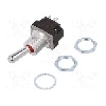 Intrerupator basculant, 2 pozitii, mod comutare (ON)-OFF, DPDT, HONEYWELL - 2MT1-6
