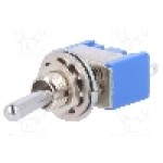 Intrerupator basculant, 2 pozitii, mod comutare ON-OFF, SPST, MIYAMA - MS-500K-B Intrerupator basculant, 2 pozitii, mod comutare ON-OFF, SPST, MIYAMA - MS-500K-B