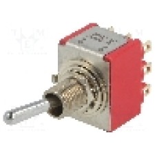 Intrerupator basculant, 2 pozitii, mod comutare ON-ON, 3PDT, C&K - 7301SYZQE Intrerupator basculant, 2 pozitii, mod comutare ON-ON, 3PDT, C&K - 7301SYZQE