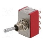 Intrerupator basculant, 2 pozitii, mod comutare ON-ON, 4PDT, C&K - 7401SYZQE