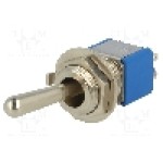 Intrerupator basculant, 2 pozitii, mod comutare ON-ON, DPDT, APEM - 5646MA Intrerupator basculant, 2 pozitii, mod comutare ON-ON, DPDT, APEM - 5646MA