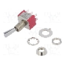 Intrerupator basculant, 2 pozitii, mod comutare ON-ON, DPDT, C&K - 7201P3YZQE