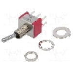 Intrerupator basculant, 2 pozitii, mod comutare ON-ON, DPDT, C&K - 7201SYCQE Intrerupator basculant, 2 pozitii, mod comutare ON-ON, DPDT, C&K - 7201SYCQE