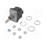 Intrerupator basculant, 2 pozitii, mod comutare (ON)-ON, DPDT, HONEYWELL - 2NT1-8