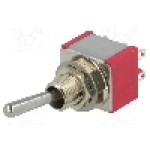 Intrerupator basculant, 2 pozitii, mod comutare ON-(ON), DPDT, IC SWITCHES - IC2501T1B1M1QE Intrerupator basculant, 2 pozitii, mod comutare ON-(ON), DPDT, IC SWITCHES - IC2501T1B1M1QE