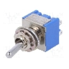 Intrerupator basculant, 2 pozitii, mod comutare ON-ON, DPDT, MIYAMA - MS-500F-B