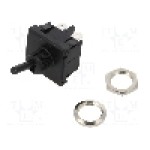 Intrerupator basculant, 2 pozitii, mod comutare ON-ON, DPDT, Marquardt - 01824.1101-01 Intrerupator basculant, 2 pozitii, mod comutare ON-ON, DPDT, Marquardt - 01824.1101-01