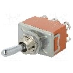 Intrerupator basculant, 2 pozitii, mod comutare ON-(ON), DPDT, PANASONIC - T215RULCSAFJ