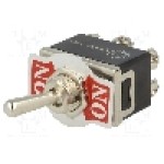Intrerupator basculant, 2 pozitii, mod comutare ON-ON, DPDT, {{Producator}} - KN3(C)202AA2 Intrerupator basculant, 2 pozitii, mod comutare ON-ON, DPDT, {{Producator}} - KN3(C)202AA2