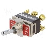 Intrerupator basculant, 2 pozitii, mod comutare ON-ON, DPDT, SCI - R13-29B-07-HPH Intrerupator basculant, 2 pozitii, mod comutare ON-ON, DPDT, SCI - R13-29B-07-HPH