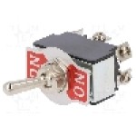 Intrerupator basculant, 2 pozitii, mod comutare ON-ON, DPDT, SCI - R13-8B-06-HPH Intrerupator basculant, 2 pozitii, mod comutare ON-ON, DPDT, SCI - R13-8B-06-HPH