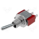 Intrerupator basculant, 2 pozitii, mod comutare ON-ON, SPDT, C&K - 7101SYZBE