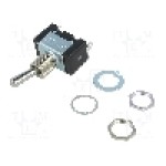 Intrerupator basculant, 2 pozitii, mod comutare ON-ON, SPDT, Nidec Copal Electronics - ET120D12-Z Intrerupator basculant, 2 pozitii, mod comutare ON-ON, SPDT, Nidec Copal Electronics - ET120D12-Z