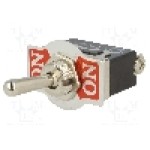 Intrerupator basculant, 2 pozitii, mod comutare ON-ON, SPDT, {{Producator}} - KN3(C)102AA2 Intrerupator basculant, 2 pozitii, mod comutare ON-ON, SPDT, {{Producator}} - KN3(C)102AA2