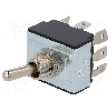 Intrerupator basculant, 3 pozitii, mod comutare ON-OFF-ON, 3P3T, SCI - R13-432D1-01-HR