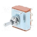 Intrerupator basculant, 3 pozitii, mod comutare ON-OFF-ON, 4PDT, NKK SWITCHES - S43