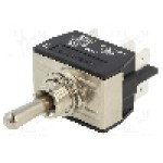 Intrerupator basculant, 3 pozitii, mod comutare ON-OFF-ON, DP3T, BULGIN - C3970BB Intrerupator basculant, 3 pozitii, mod comutare ON-OFF-ON, DP3T, BULGIN - C3970BB