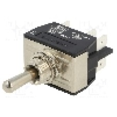 Intrerupator basculant, 3 pozitii, mod comutare ON-OFF-ON, DP3T, BULGIN - C3970BB