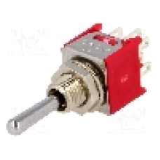 Intrerupator basculant, 3 pozitii, mod comutare ON-OFF-ON, DP3T, IC SWITCHES - IC2202T1B1M1QE