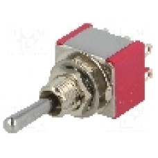 Intrerupator basculant, 3 pozitii, mod comutare (ON)-OFF-(ON), DP3T, IC SWITCHES - IC2401T1B1M1QE