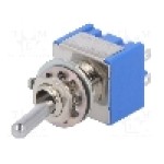 Intrerupator basculant, 3 pozitii, mod comutare ON-OFF-ON, DP3T, MIYAMA - MS-500H-B Intrerupator basculant, 3 pozitii, mod comutare ON-OFF-ON, DP3T, MIYAMA - MS-500H-B