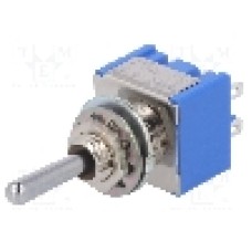 Intrerupator basculant, 3 pozitii, mod comutare (ON)-OFF-(ON), DP3T, MIYAMA - MS-500J-B Intrerupator basculant, 3 pozitii, mod comutare (ON)-OFF-(ON), DP3T, MIYAMA - MS-500J-B