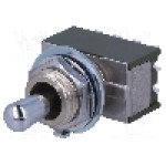 Intrerupator basculant, 3 pozitii, mod comutare ON-OFF-ON, DP3T, NKK SWITCHES - M2043BB1W01 Intrerupator basculant, 3 pozitii, mod comutare ON-OFF-ON, DP3T, NKK SWITCHES - M2043BB1W01