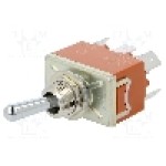 Intrerupator basculant, 3 pozitii, mod comutare ON-OFF-ON, DP3T, PANASONIC - T215PAULCSAFJ