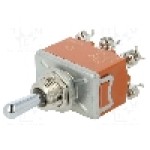 Intrerupator basculant, 3 pozitii, mod comutare (ON)-OFF-(ON), DP3T, PANASONIC - T215SSULCSAFJ