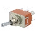 Intrerupator basculant, 3 pozitii, mod comutare ON-OFF-(ON), DP3T, PANASONIC - T215TAULCSAFJ