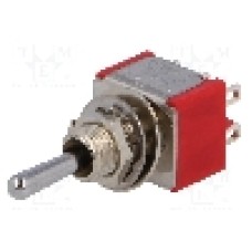 Intrerupator basculant, 3 pozitii, mod comutare (ON)-OFF-(ON), DP3T, {{Producator}} - 