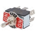 Intrerupator basculant, 3 pozitii, mod comutare ON-OFF-ON, DP3T, SCI - R13-28E-01-HPH Intrerupator basculant, 3 pozitii, mod comutare ON-OFF-ON, DP3T, SCI - R13-28E-01-HPH