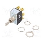 Intrerupator basculant, 3 pozitii, mod comutare ON-OFF-ON, DPDT, HONEYWELL - 12TS15-1