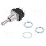 Intrerupator basculant, 3 pozitii, mod comutare ON-OFF-ON, DPDT, HONEYWELL - 2MT1-1