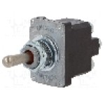 Intrerupator basculant, 3 pozitii, mod comutare (ON)-OFF-ON, DPDT, HONEYWELL - 2NT1-5