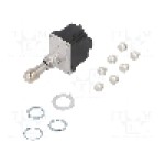 Intrerupator basculant, 3 pozitii, mod comutare (ON)-OFF-(ON), DPDT, HONEYWELL - 2TL1-7E
