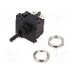 Intrerupator basculant, 3 pozitii, mod comutare ON-OFF-ON, DPDT, Marquardt - 01829.1101-01