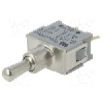 Intrerupator basculant, 3 pozitii, mod comutare (ON)-OFF-(ON), SP3T, Nidec Copal Electronics - ATE1G-2M3-10-Z Intrerupator basculant, 3 pozitii, mod comutare (ON)-OFF-(ON), SP3T, Nidec Copal Electronics - ATE1G-2M3-10-Z