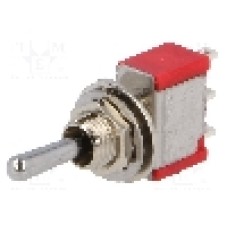 Intrerupator basculant, 3 pozitii, mod comutare (ON)-OFF-(ON), SP3T, {{Producator}} - 