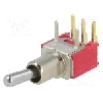 Intrerupator basculant, 3 pozitii, mod comutare ON-OFF-ON, SP3T, SALECOM ELECTRONICS - SKS08LP Intrerupator basculant, 3 pozitii, mod comutare ON-OFF-ON, SP3T, SALECOM ELECTRONICS - SKS08LP