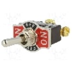 Intrerupator basculant, 3 pozitii, mod comutare ON-OFF-ON, SP3T, SCI - R13-29D-07-HPH Intrerupator basculant, 3 pozitii, mod comutare ON-OFF-ON, SP3T, SCI - R13-29D-07-HPH