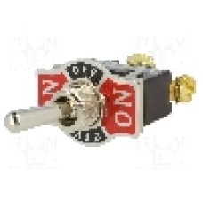 Intrerupator basculant, 3 pozitii, mod comutare ON-OFF-ON, SP3T, SCI - R13-29D-07-HPH